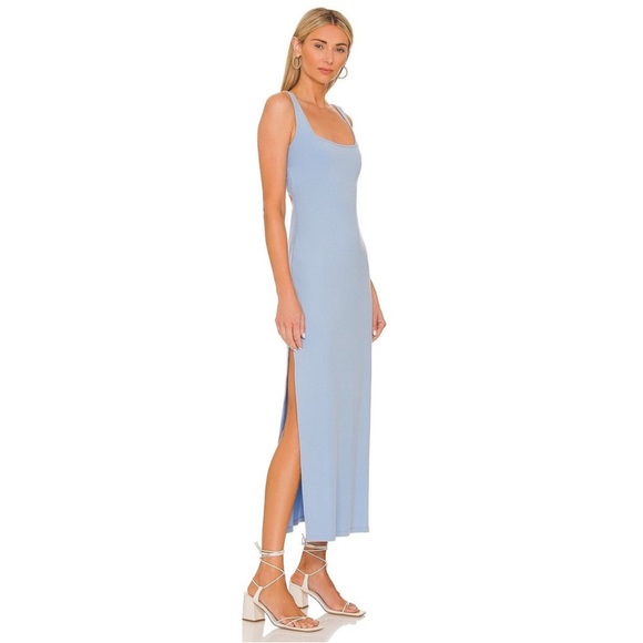 L space Elegant Blue Sleeveless Dress - Picture 3 of 5